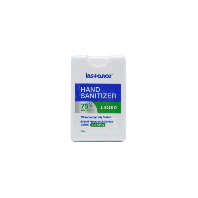 Instance Hand Sanitiser Liquid 18 ml 75% Alcohol