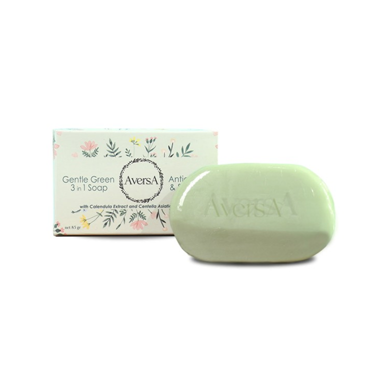 AversA Green Gentle 3 in 1 Bar Soap 85gr 3in1 Aversa Sabun