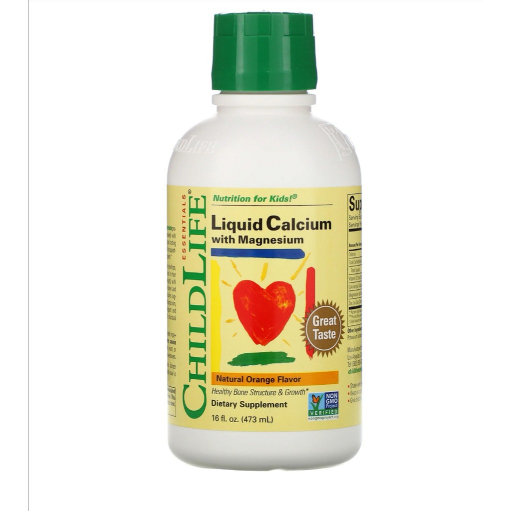 Childlife Essentials Liquid Calsium with Magnesium Natural Orange 474 ml