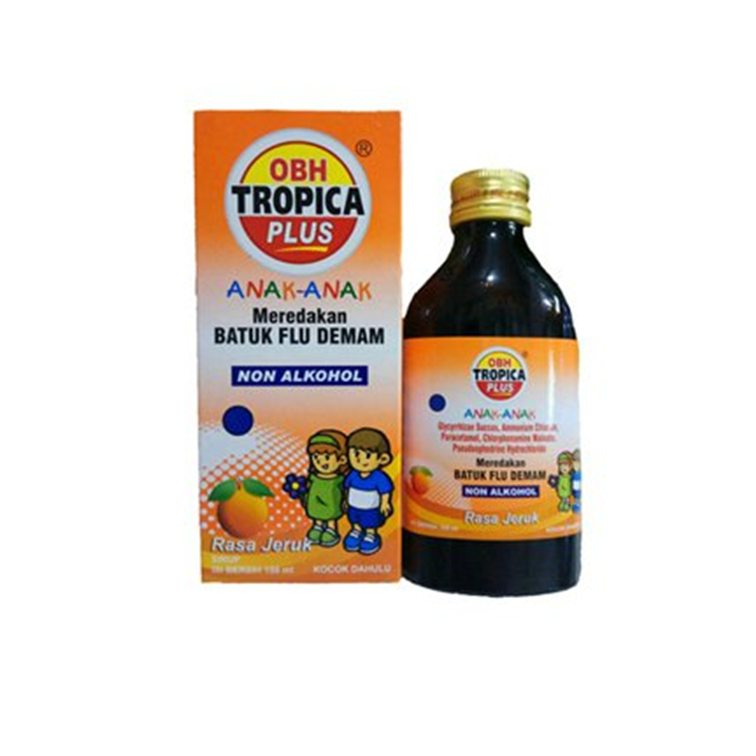 OBH Tropica Plus Anak Rasa Jeruk Sirup 100 ml