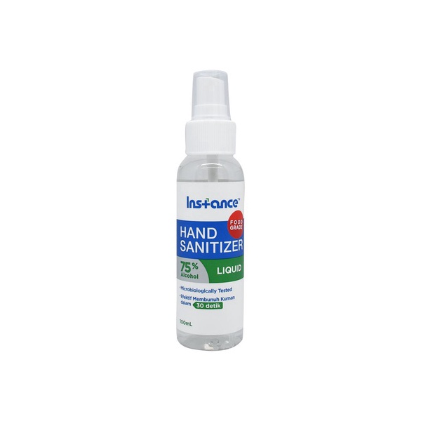 Instance Hand Sanitiser Liquid 100 ml 75% Alcohol Food Grade