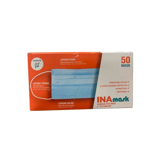 INAmask Surgical Face Mask Blue 50 Pieces